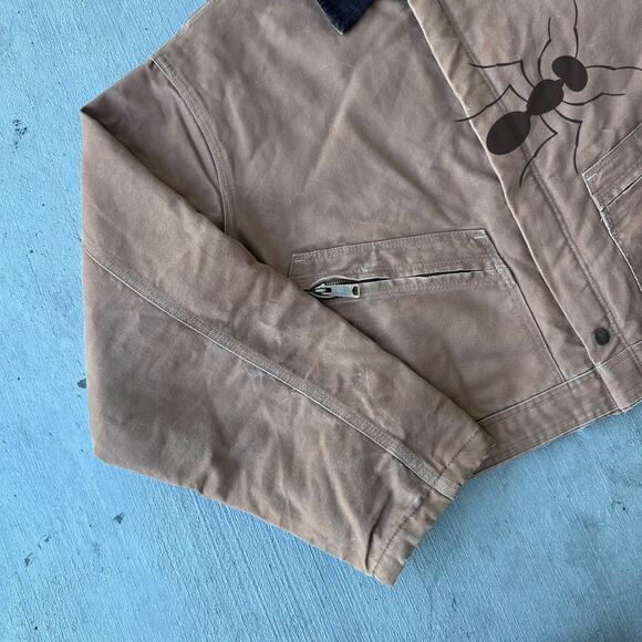 Vintage Y2K brown cropped Detroit style work wear jacket - Picture 2 of 8